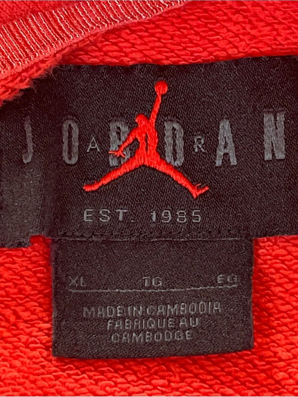Nike Mens Air Jordan 4 Flight Essentials Jumpman Red Hoodie Sweatshirt XL